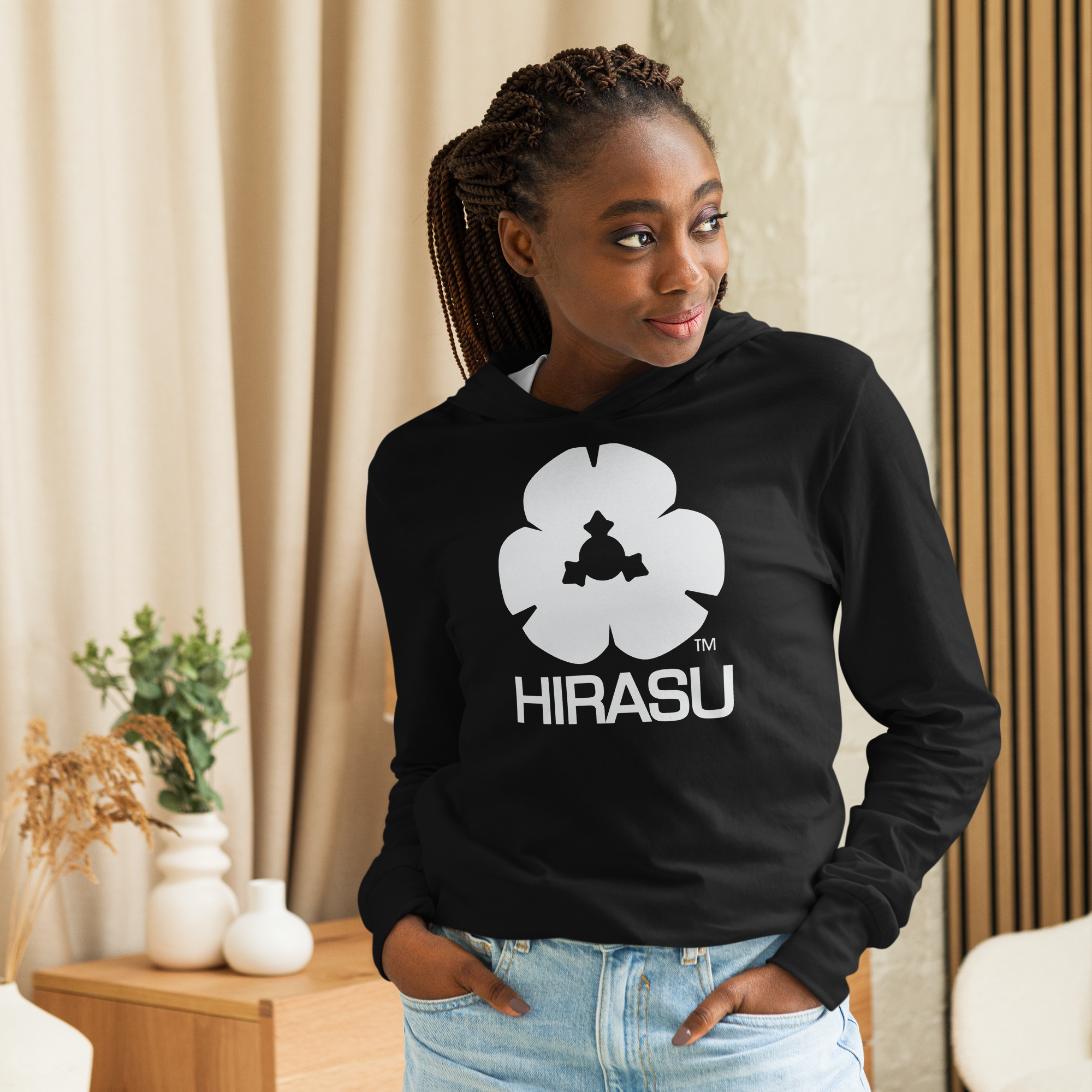 HIRASU | Hooded long-sleeve tee